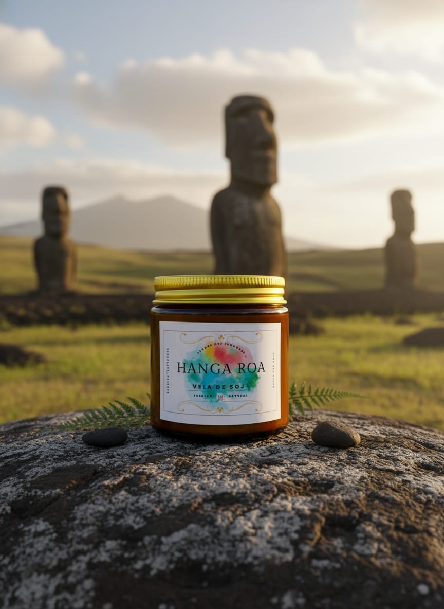 VELA DE SOJA NATURAL "HANGA ROA"