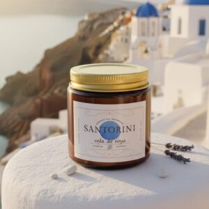 VELA DE SOJA NATURAL "SANTORINI"