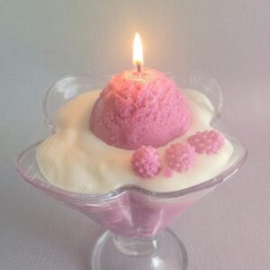 VELA POSTRE HELADO FRUTILLA